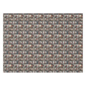 Leuke kerst katten winterdieren rustiek tafelkleed (Voorkant (Horizontaal))