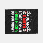 Leuke kerst Kinder Volwassenen Beste Kerstman Ik k Fleece Deken (Voorkant (Horizontaal))