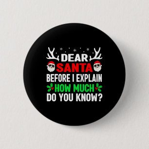 Leuke kerst Kinder Volwassenen Beste Kerstman Ik k Ronde Button 5,7 Cm