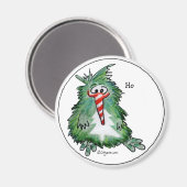 Leuke Kerst Kiwi Cartoon Magnet (Voorkant / Achterkant)