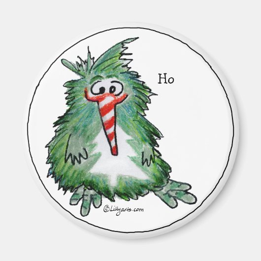 Leuke Kerst Kiwi Cartoon Magnet (Voorkant)