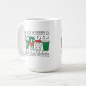Leuke Kerst Koffie Gezegden op Feestbekers Koffiemok (Voorkant links)