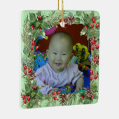 Leuke Kerst Krans Foto Lijst Keramisch Ornament (Rechts)