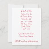 Leuke Kerst Lelijke Trui Thema Feestelijke Partij Kaart (Achterkant)