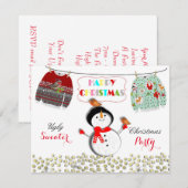 Leuke Kerst Lelijke Trui Thema Feestelijke Partij Kaart (Voorkant / Achterkant)