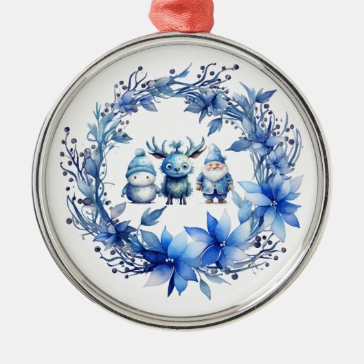Leuke kerst maatjes metalen ornament (Voorkant)