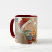 leuke kerst mok (Voorkant links)