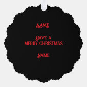 Leuke kerst ontworpen ornament kaart (Achterkant)