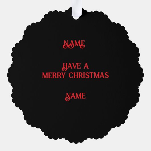 Leuke kerst ontworpen ornament kaart (Achterkant)