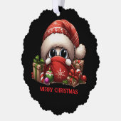 Leuke kerst ontworpen ornament kaart (Links)