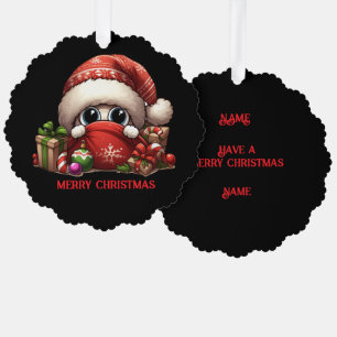 Leuke kerst ontworpen ornament kaart