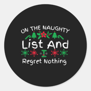 Leuke kerst op de stoute lijst en ik heb er geen s ronde sticker