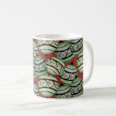 Leuke kerst ornament patroon koffiemok (Voorkant rechts)