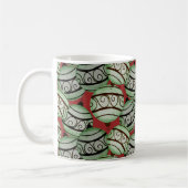 Leuke kerst ornament patroon koffiemok (Links)