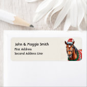 Leuke Kerst Paard Dier Natuur Kunst Etiket (Insitu)