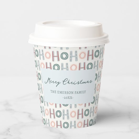 Leuke kerst papier cup papieren bekers (Voorkant)