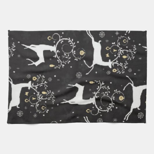 Leuke Kerst Patroon Keuken handdoek (Horizontaal)