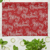 Leuke Kerst Patroon Keuken handdoek (Gevouwen)