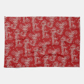 Leuke Kerst Patroon Keuken handdoek (Horizontaal)