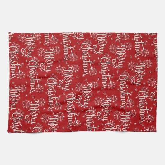 Leuke Kerst Patroon Keuken handdoek (Horizontaal)