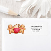 Leuke kerst peperkoek cacao etiket (Insitu)