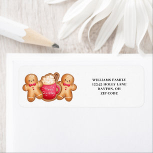 Leuke kerst peperkoek cacao etiket