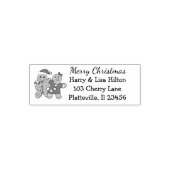 Leuke kerst peperkoek mannen adreslabel  zelfinktende stempel (Design)