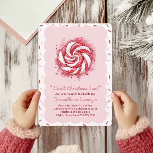 Leuke Kerst Peppermint Snoepgoed  Kaart