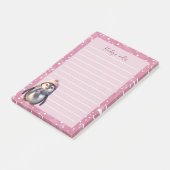 Leuke kerst pinguïn gepersonaliseerd post-it® notes (Schuin)