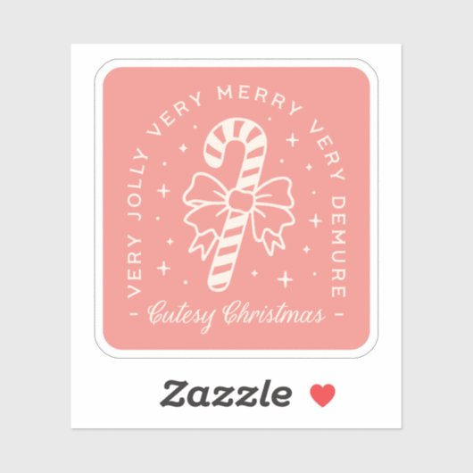 Leuke kerst preppy snoep rieten strik sticker (Vel)