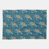 Leuke Kerst Pup Patroon Vakantie Keuken Handdoeken (Horizontaal)