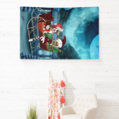 Leuke kerst puppy en elf spandoek (Insitu)