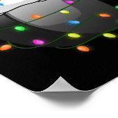 Leuke kerst Santa Hat Hockey Sport Xmas Boys Manne Poster (Hoek)