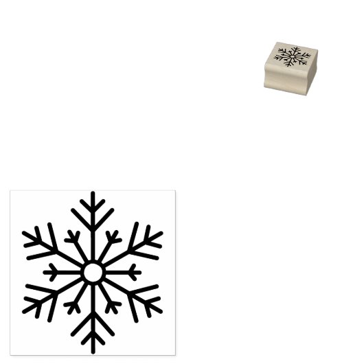 Leuke kerst sneeuwvlok rubberstempel (Gestempeld)
