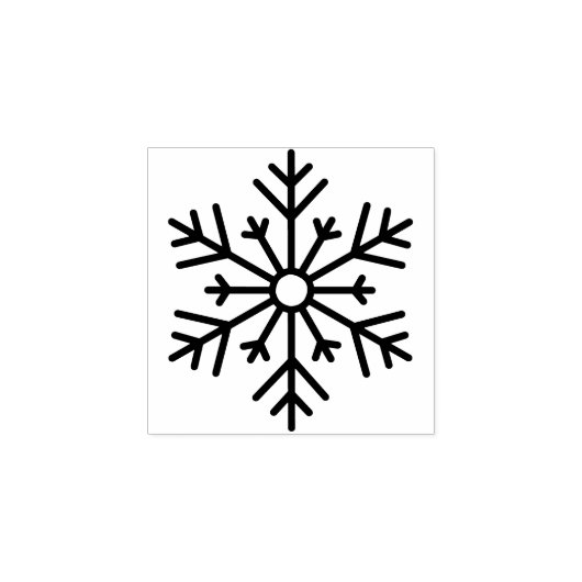 Leuke kerst sneeuwvlok rubberstempel (Afrduk)
