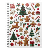 Leuke kerst spiraal foto Notitieboek (Voorkant)