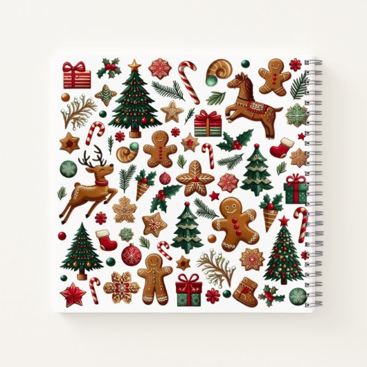 Leuke kerst spiraal Notitieboek (Achterkant)