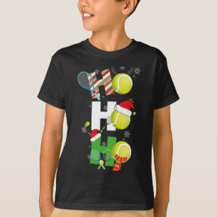 Leuke Kerst Tennis Pyjama Speler Matching Racket T-shirt