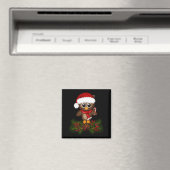 Leuke kerst uil op dennentak magneet (Insitu (Vaatwasser))