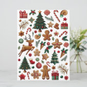 Leuke kerst uitnodiging (Staand voorkant)