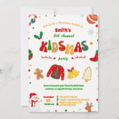 Leuke kerst verjaardagsfeestje voor kinderen kaart (Voorkant)