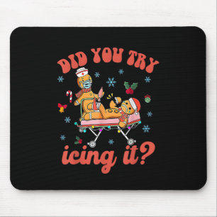 Leuke kerst verpleegster peperkoek man heb je gepr muismat