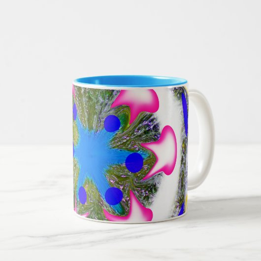 Leuke kerst versierde kunst tweekleurige koffiemok (Voorkant rechts)
