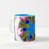 Leuke kerst versierde kunst tweekleurige koffiemok (Voorkant links)