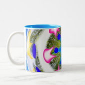 Leuke kerst versierde kunst tweekleurige koffiemok (Links)