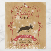 Leuke kerst Vintage Rudolph's beste cadeau op maat Wijn Etiket (Enkel label)