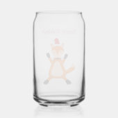 Leuke kerst vos op maat blikvorm glas (Achterkant)