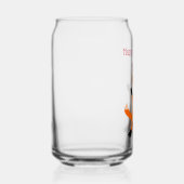 Leuke kerst vos op maat blikvorm glas (Rechts)