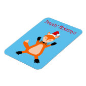 Leuke kerst vos op maat magneet (Linkerzijde)