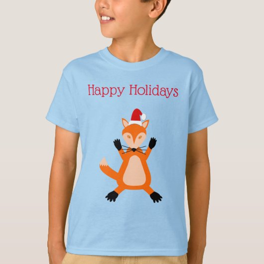 Leuke kerst vos op maat t-shirt (Voorkant)